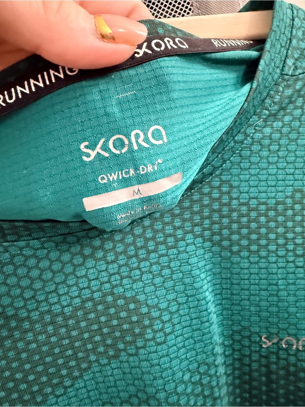Women's Teal Qwick-Dri Running Top